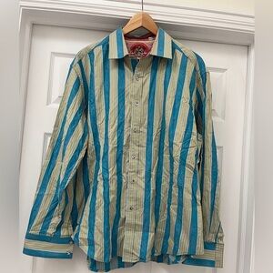 Robert Graham cotton/silk mens plus size shirt